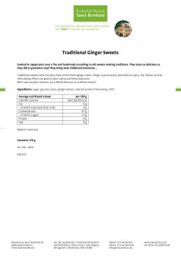 Traditional Ginger Sweets