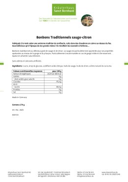 Bonbons Traditionnels sauge-citron