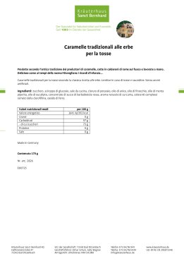 Caramelle tradizionali alle erbe per la tosse