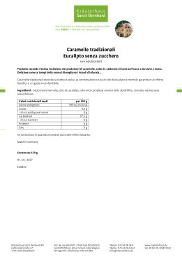 Caramelle tradizionali  Eucalipto senza zucchero 170 g