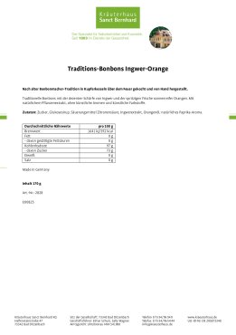 Traditions-Bonbons Ingwer-Orange 170 g