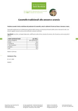 Caramelle tradizionali allo zenzero e arancia