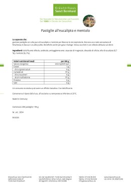 Pastiglie all'eucalipto e mentolo 200 compresse