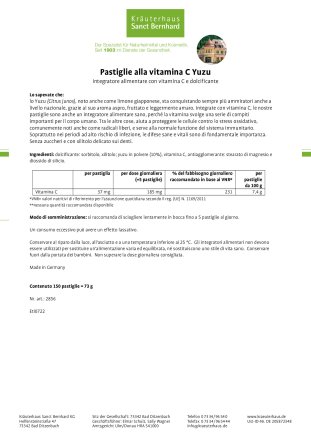 Pastiglie alla vitamina C Yuzu 150 compresse