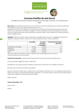 Curcuma Pastilles de soin buccal 180 comprimés