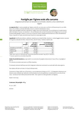Pastiglie per l'igiene orale alla curcuma 180 compresse