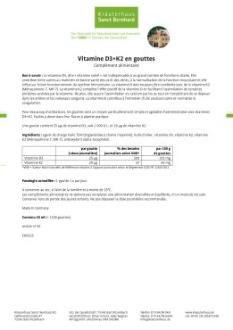 Vitamine D3+K2 en gouttes 2 x 30 ml 60 ml