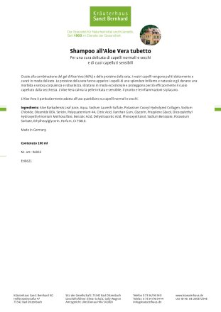 Shampoo all'Aloe Vera tubetto 100 ml