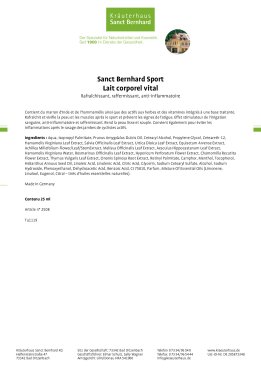 Sanct Bernhard Sport Lait corporel vital 25 ml 25 ml