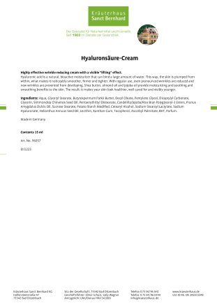 Hyaluronic Acid Cream 15 ml 15 ml
