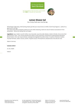Lemon Shower Gel 100 ml