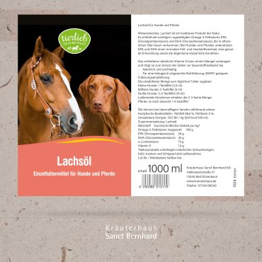 tierlieb Lachs&ouml;l f&uuml;r Hunde und Pferde 1000 ml