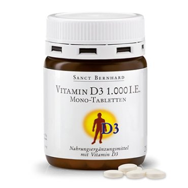 Vitamin D3 1,000 I.U. Mono-Tablets 250 tablets