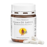 Capsule di vitamina D3 5.600 U.I. per il fabbisogno settimanale 26 capsule