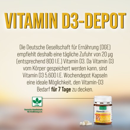 Vitamin D3 5.600 I.E. Wochendepot-Kapseln 26 Kapseln