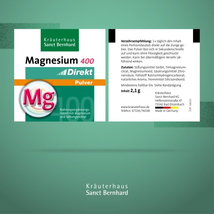 Magnesium 400 Direkt Pulver 126 g