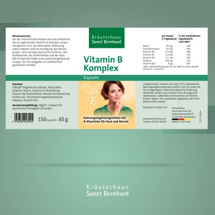 Vitamin-B-Komplex-Kapseln 150 Kapseln
