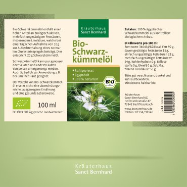 Bio-Schwarzkümmelöl 100 ml 100 ml