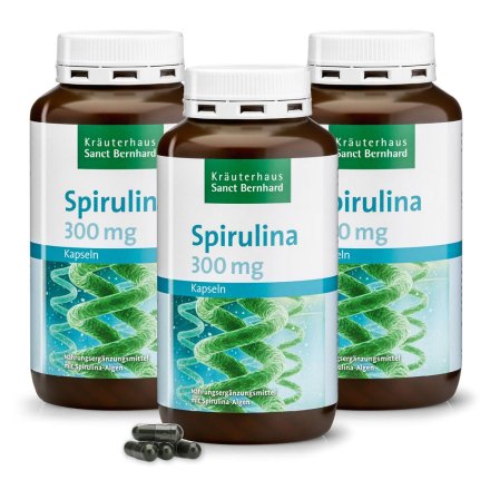 Spirulina-Kapseln 3er-Pack 1080 Kapseln