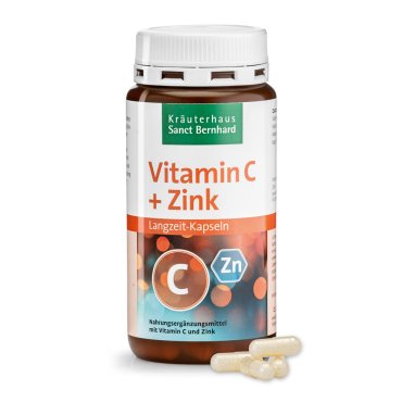 Vitamin C+Zink Langzeit-Kapseln 180 Kapseln