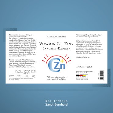 Vitamin C+Zink Langzeit-Kapseln 180 Kapseln