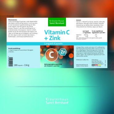 Vitamin C+Zink Langzeit-Kapseln 180 Kapseln