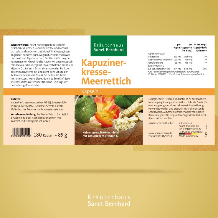 KapuzinerkresseMeerrettichKapseln jetzt online kaufen Sanct Bernhard