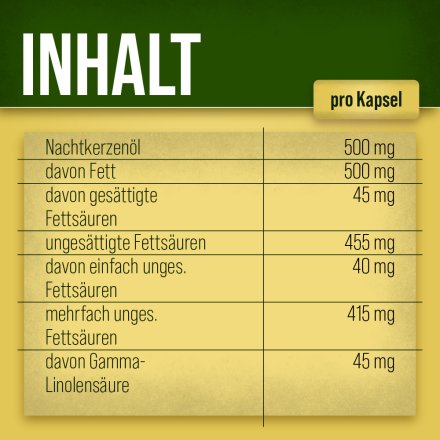 Nachtkerzenöl-Kapseln 200 Kapseln