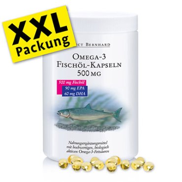Omega 3 capsule all'olio di pesce 500 mg confezione conveniente XXL 1000 capsule