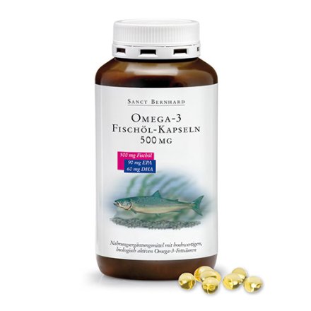 Omega-3 Fisch&ouml;l-Kapseln 500 mg 400 Kapseln