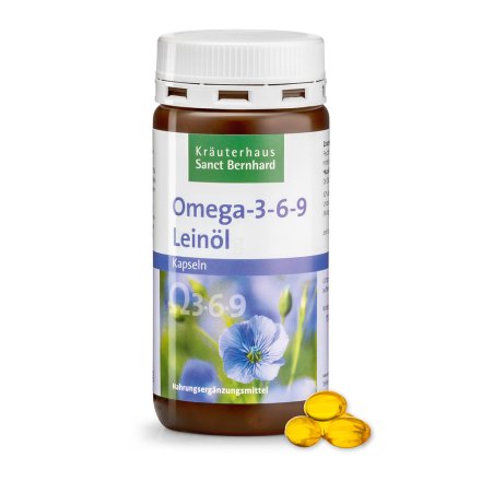 Omega-3-6-9 Leinöl-Kapseln 180 Kapseln