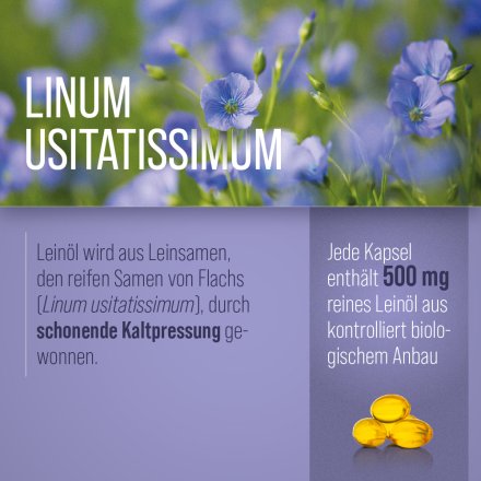 Omega-3-6-9 Leinöl-Kapseln 180 Kapseln