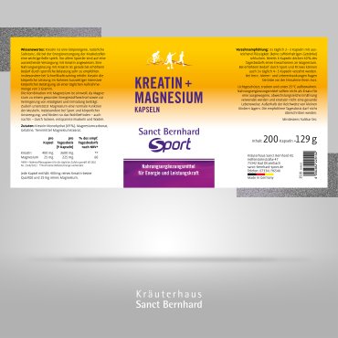 Sanct Bernhard Sport Kreatin-Magnesium-Kapseln 200 Kapseln