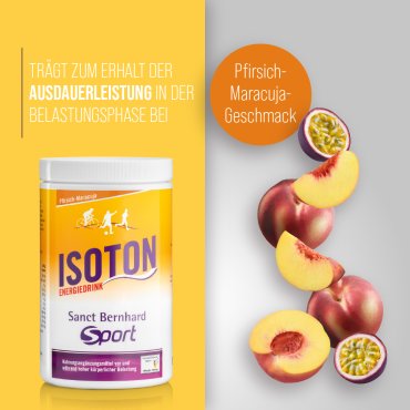 Sanct Bernhard Sport Isoton-Energiedrink Pfirsich-Maracuja 900 g