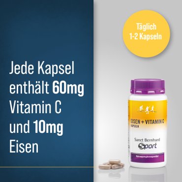 Sanct Bernhard Sport Eisen-Vitamin-C-Kapseln 180 Kapseln