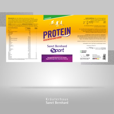 Sanct Bernhard Sport Protein Regenerationsturbo Granatapfel 750 g