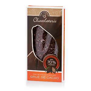 Edel-Bitter Schokolade 70 % Kakao - Grué de Cacao