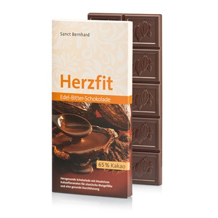 Cuore in forma Cioccolato fondente amaro 65 % di cacao 100 g