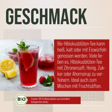 Bio-Hibiskusblüten-Tee geschnitten 500 g