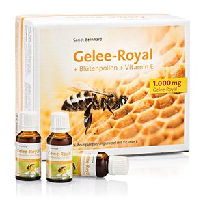 Gelee-Royal + Blütenpollen + Vitamin E-Trinkfläschchen