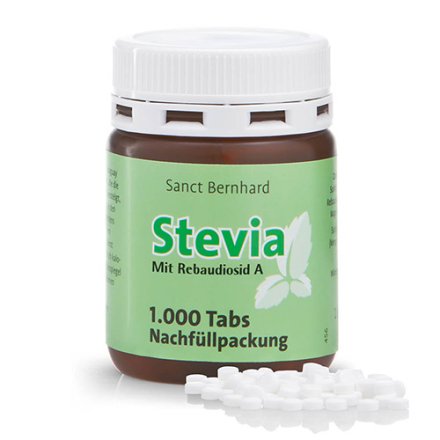 Stevia-Tabs - Nachfüllpackung mit 1.000 Tabs 68 g