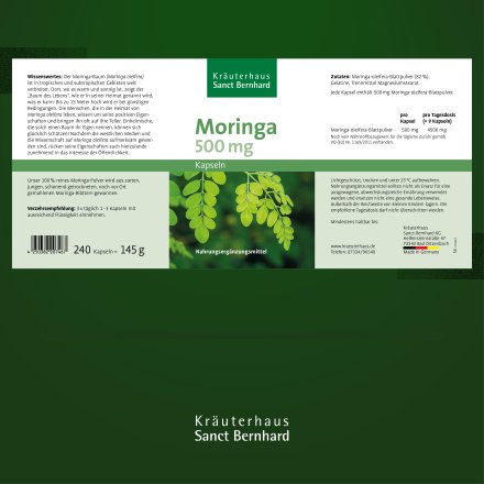 Moringa-Kapseln 500 mg 240 Kapseln