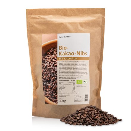 Bio-Kakao-Nibs  mit Yaconsirup 400 g