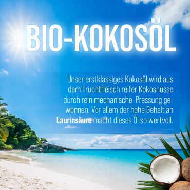 Bio-Kokos&ouml;l kalt gepresst 1000 ml
