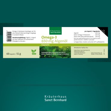Omega-3-Algenöl-Kapseln 60 Kapseln