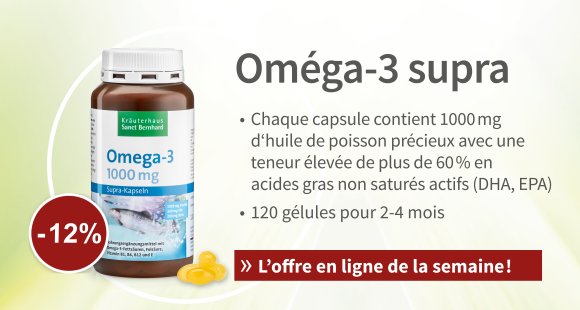 Gélules Omega 3 Supra - Offre Hebdomadaire - Kräuterhaus Sanct Bernhard
