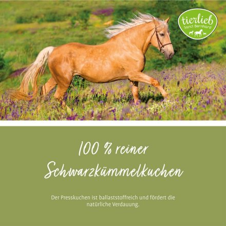 tierlieb Schwarzkümmelkuchen - Einzelfuttermittel für Pferde 2 kg
