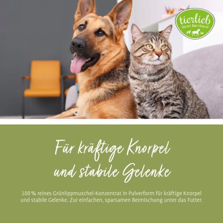 tierlieb Gr&uuml;nlippmuschel-Konzentrat 100 % f&uuml;r Hunde und Katzen 150 g