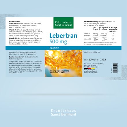 Lebertran-Kapseln 200 Kapseln