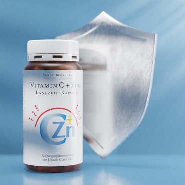 Vitamin C+Zink Langzeit-Kapseln 180 Kapseln